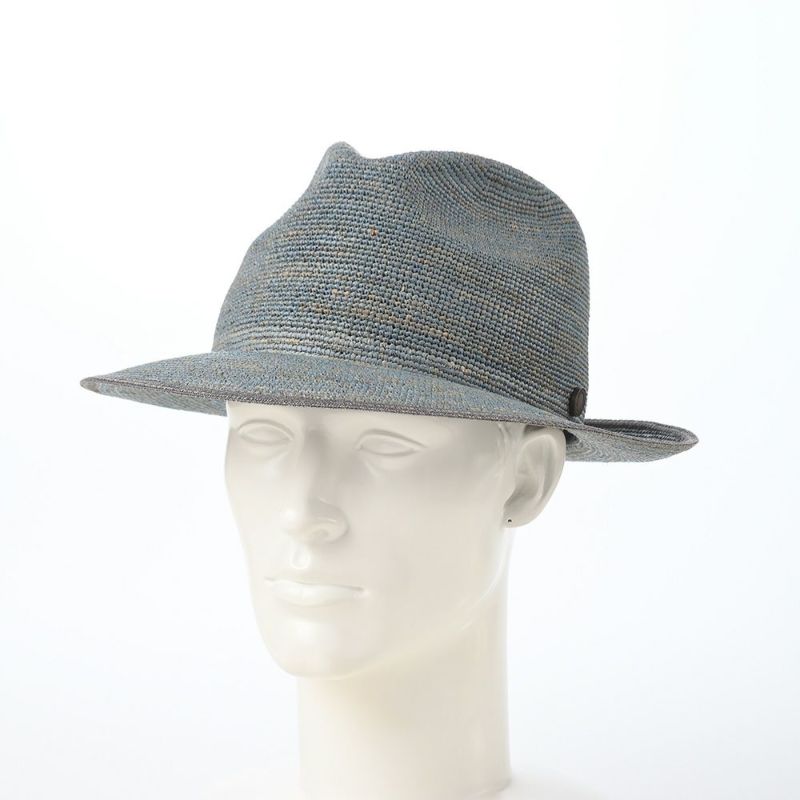 ガリュープラネットのラフィアハット Crushable Raffia Hat（クラッシャブル ラフィアハット）819 ブルーグレー