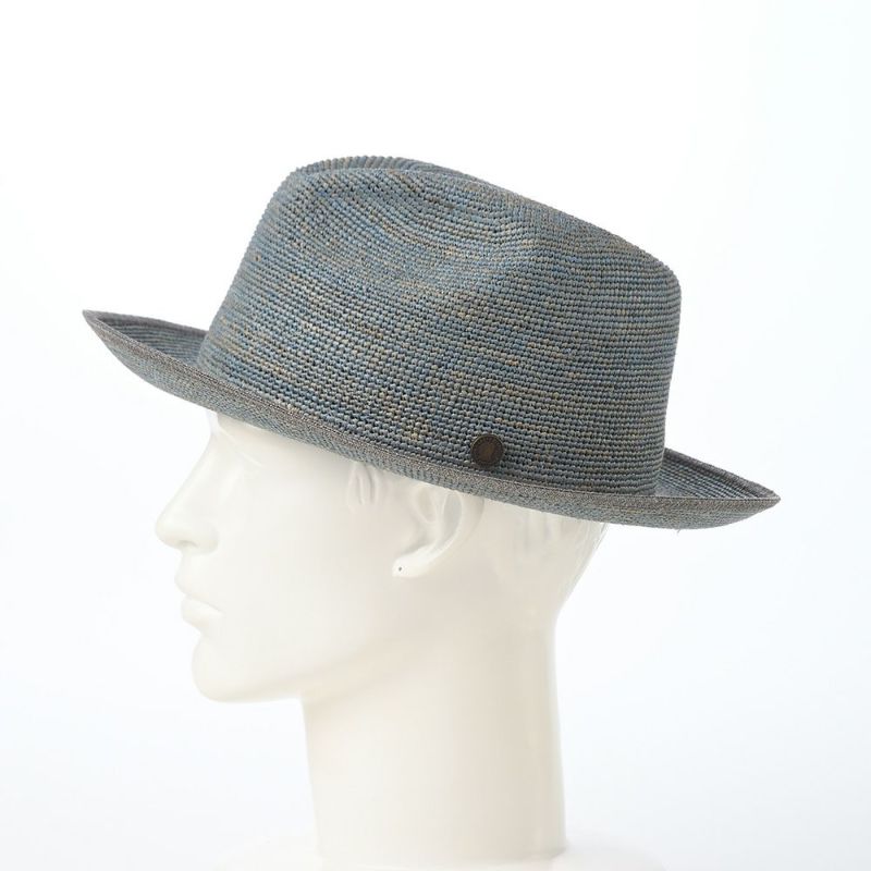 ガリュープラネットのラフィアハット Crushable Raffia Hat（クラッシャブル ラフィアハット）819 ブルーグレー