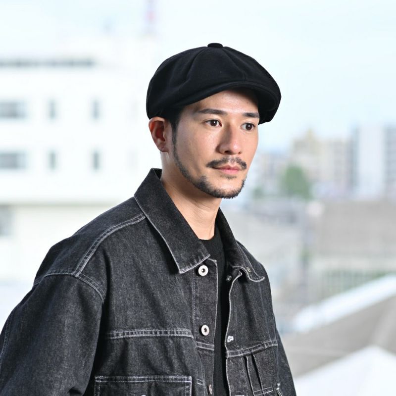 フェイルスワースのキャスケット ALFIE MELTON（アルフィー メルトン） ブラック