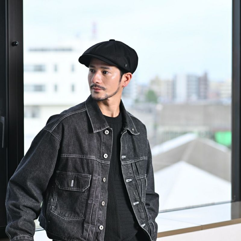 フェイルスワースのキャスケット ALFIE MELTON（アルフィー メルトン） ブラック