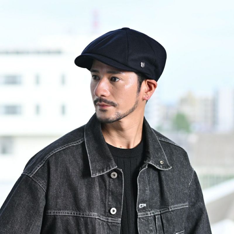 フェイルスワースのキャスケット ALFIE MELTON（アルフィー メルトン） ネイビー