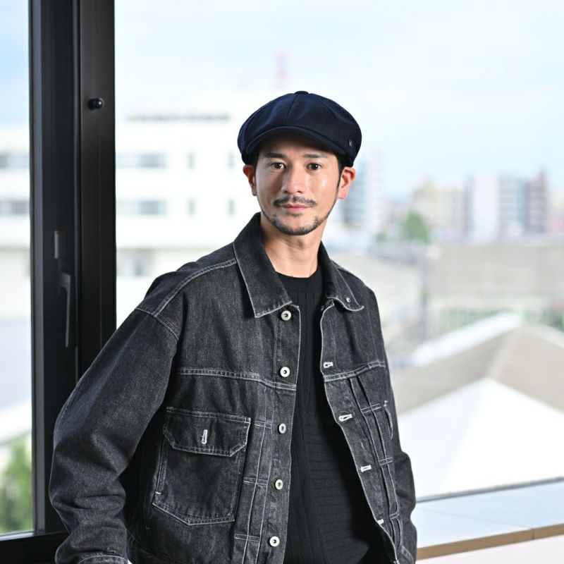 フェイルスワースのキャスケット ALFIE MELTON（アルフィー メルトン） ネイビー