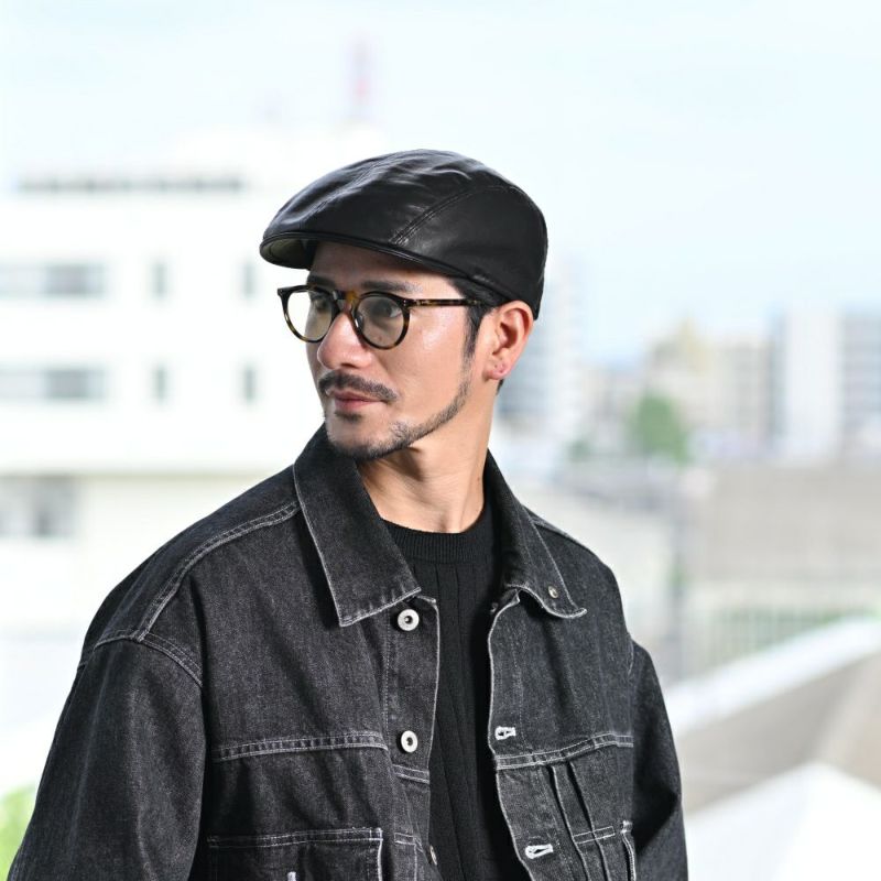 マローネのハンチング Lamb Leather Hunting（ラムレザー ハンチング） BN094 ブラック