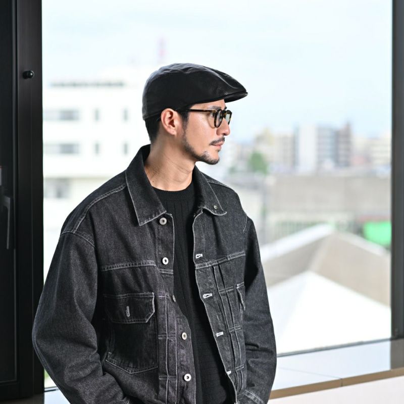 マローネのハンチング Lamb Leather Hunting（ラムレザー ハンチング） BN094 ブラック