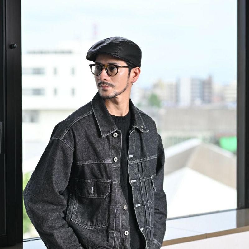 マローネのハンチング Lamb Leather Hunting（ラムレザー ハンチング） BN094 ブラック