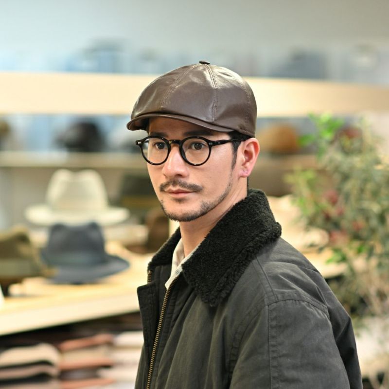 マローネのハンチング Lamb Leather Hunting（ラムレザー ハンチング） BN094 ダークブラウン