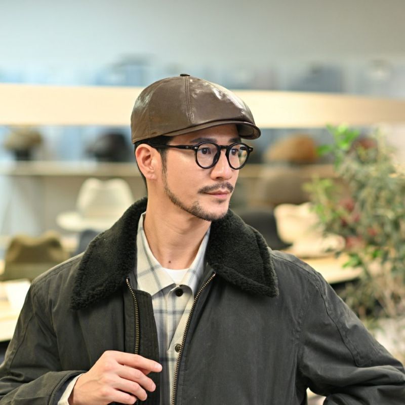 マローネのハンチング Lamb Leather Hunting（ラムレザー ハンチング） BN094 ダークブラウン