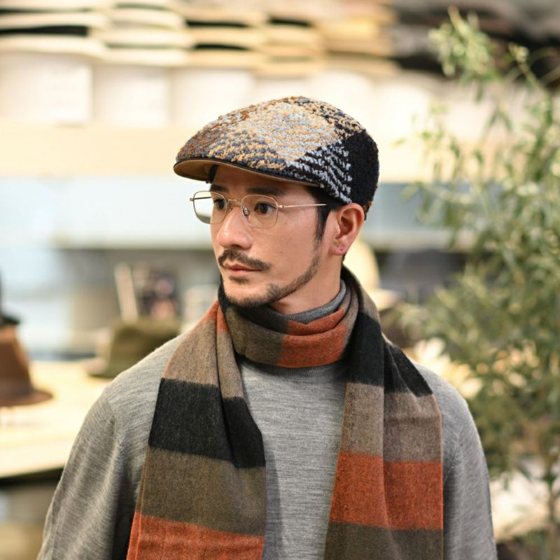 マローネのハンチング Milano Big Check（ミラノ ビッグ チェック） BT1211 ブラウン