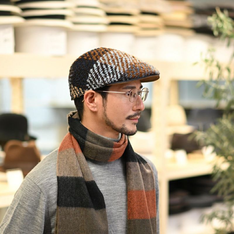 マローネのハンチング Milano Big Check（ミラノ ビッグ チェック） BT1211 ブラウン