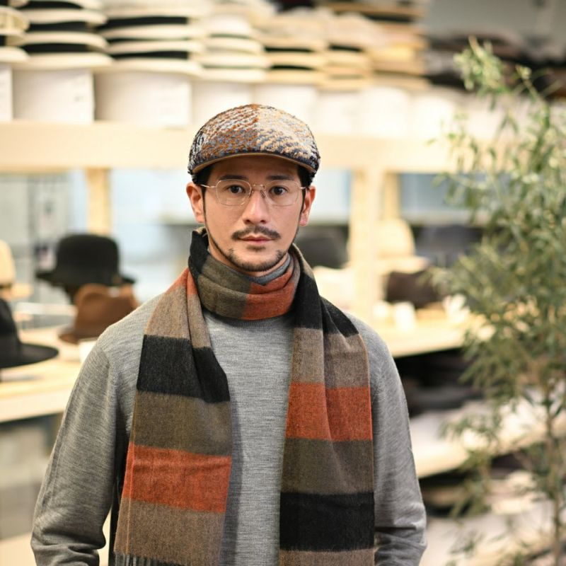 マローネのハンチング Milano Big Check（ミラノ ビッグ チェック） BT1211 ブラウン