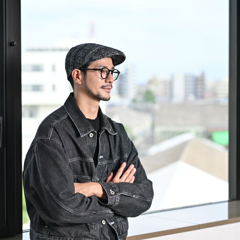 マローネのハンチング Milano Glen Check（ミラノ グレン チェック） BT1214 ブラック