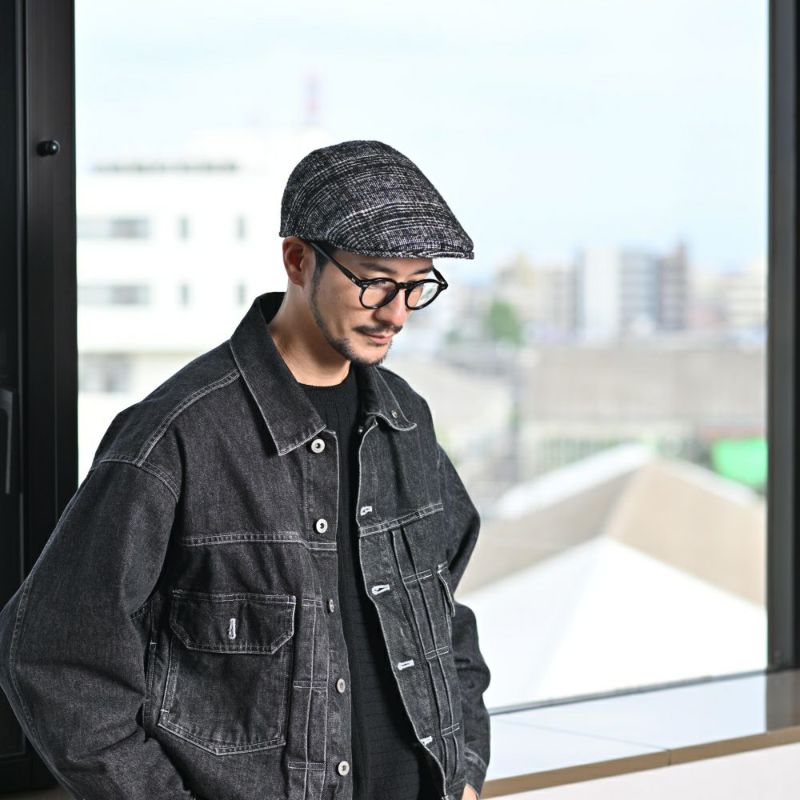 マローネのハンチング Milano Glen Check（ミラノ グレン チェック） BT1214 ブラック