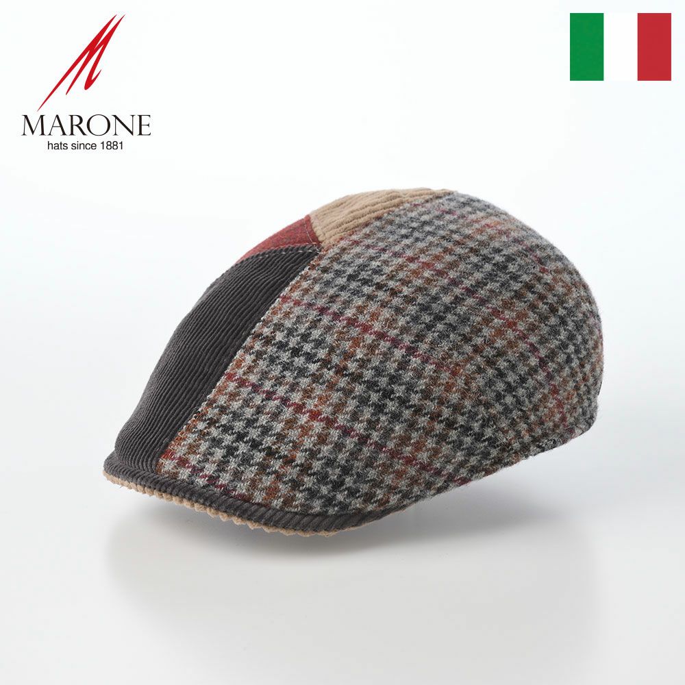 名門MARONE カシミア100% キャスケット イタリア製 未使用 マローネ MARONE（マローネ） キャスケット 帽子 メンズ 秋 冬 レディース