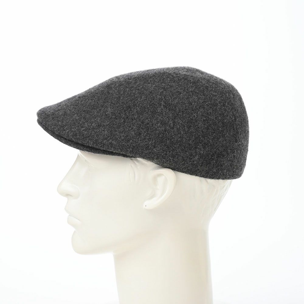 ・KANGOL｜Seamless Wool 507 Hunting/ カンゴール/シームレス ウール ハンチング/ダークフランネル # カンゴール ハンチング SEAMLESS WOOL 507（シームレスウール） ダーク