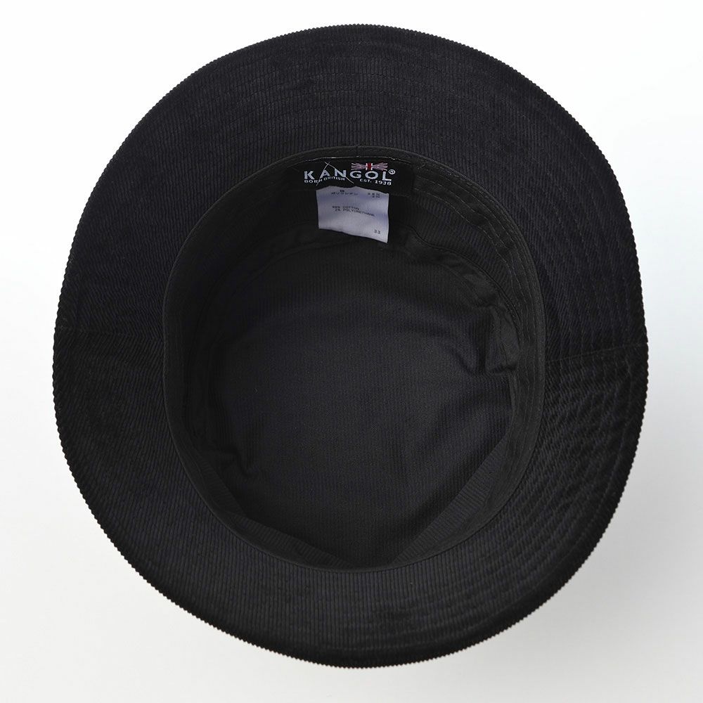 カンゴールのバケットハット CORD BUCKET（コーデュロイ バケット） ブラック