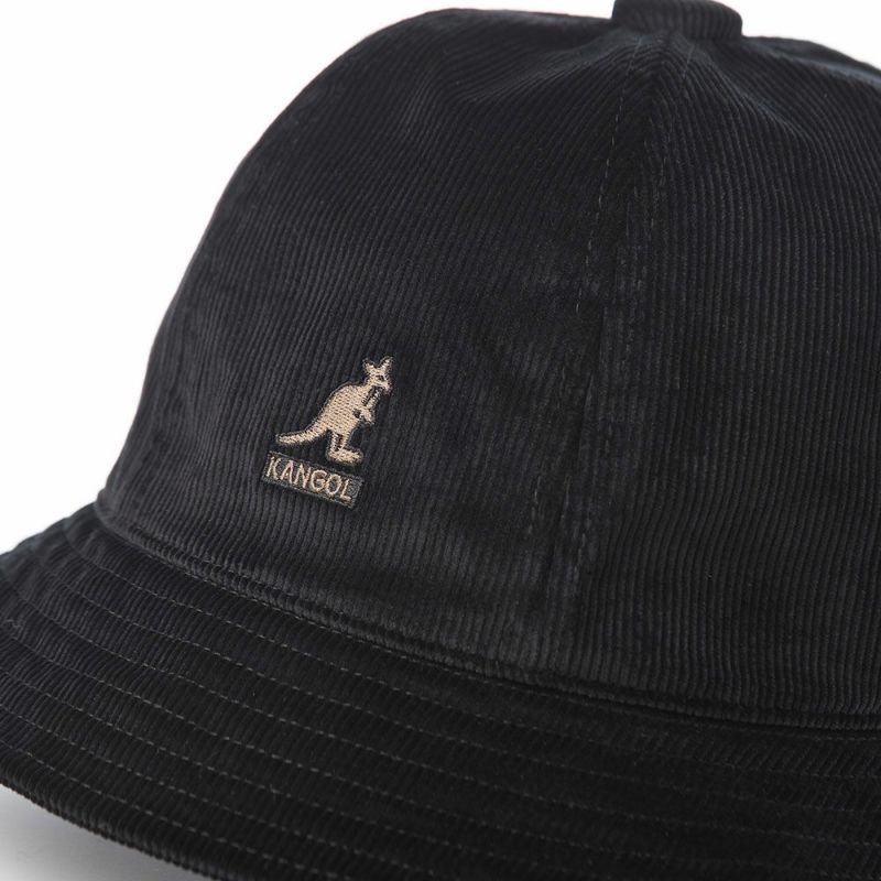カンゴールのバケットハット CORD CASUAL（コーデュロイ カジュアル） ブラック