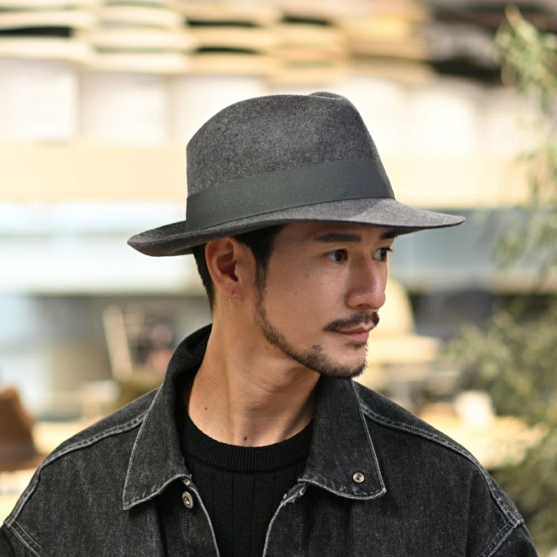 ビガリのフェルトハット ALFREDO（アルフレード） グレーメランジ