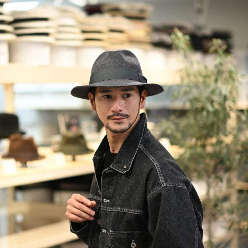 ビガリのフェルトハット ALFREDO（アルフレード） グレーメランジ