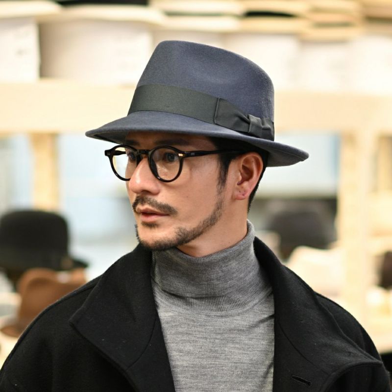 ビガリのフェルトハット PLOMO（プロモ） ブルーストーン