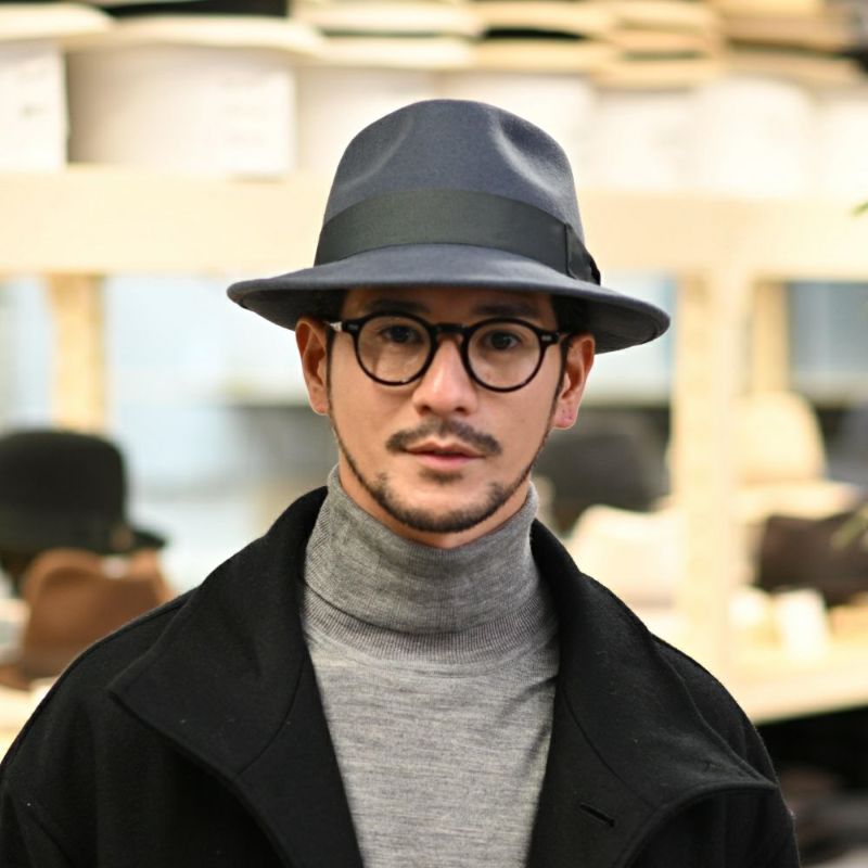 ビガリのフェルトハット PLOMO（プロモ） ブルーストーン