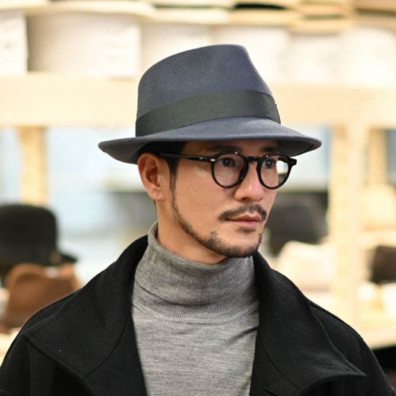 ビガリのフェルトハット PLOMO（プロモ） ブルーストーン
