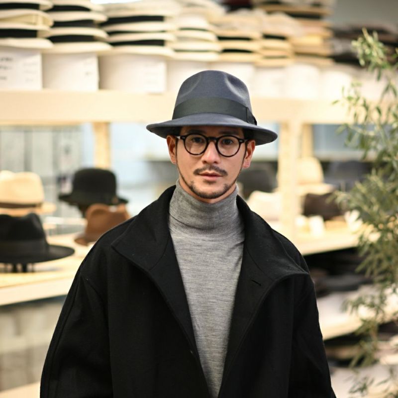 ビガリのフェルトハット PLOMO（プロモ） ブルーストーン