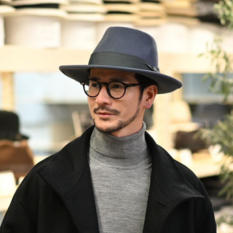 ビガリのフェルトハット HUGH（ヒュー） ブルーストーン