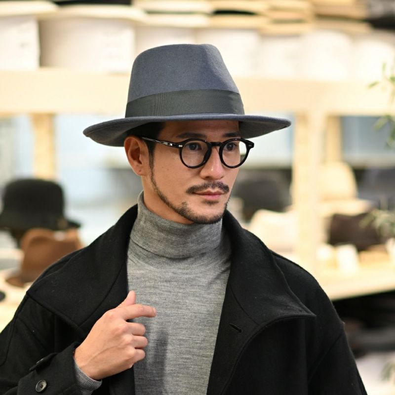 ビガリのフェルトハット HUGH（ヒュー） ブルーストーン