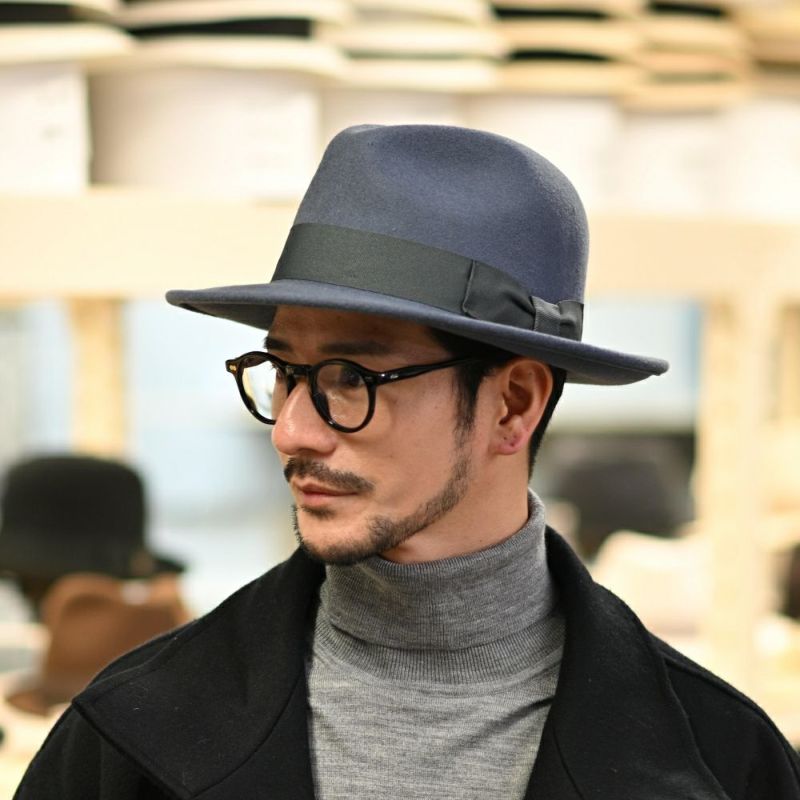 ビガリのフェルトハット DEAN（ディーン） ブルーストーン