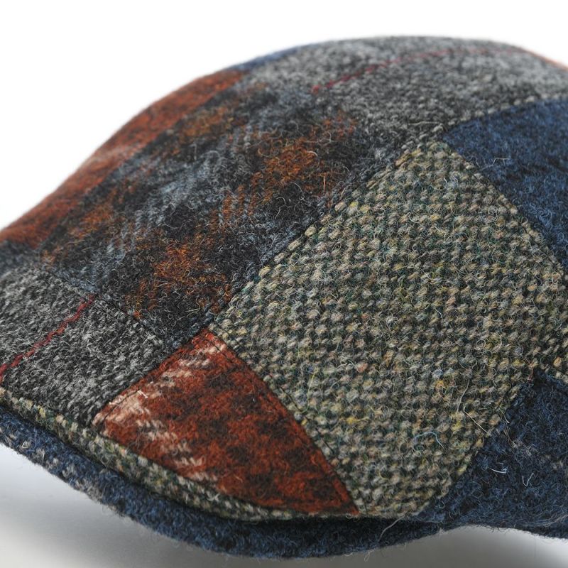 ステットソンのハンチング HARRISTWEED PATCHWORK HUNTING（ハリスツイード パッチワーク ハンチング） SE790 ブラウン