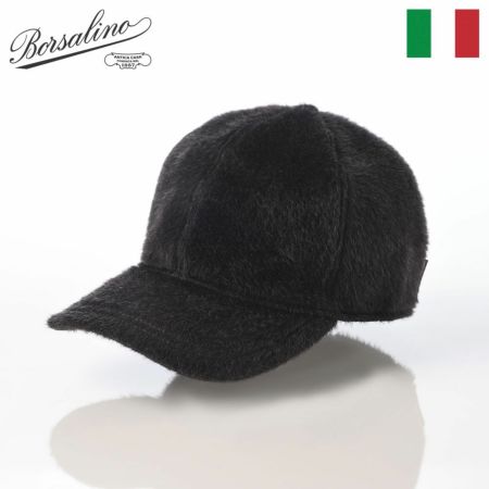 ボルサリーノのキャップ Baseball Cap（ベースボール キャップ） B95174 ブラック