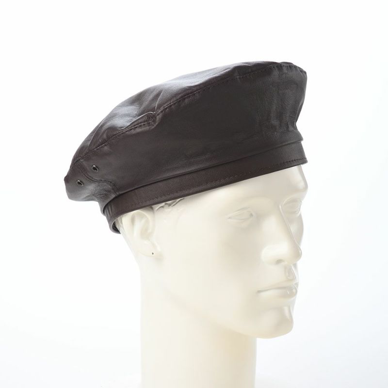 ステルコフスキーのベレー帽 Rebel Leather Beret（リベルレザー ベレー） ブラウン