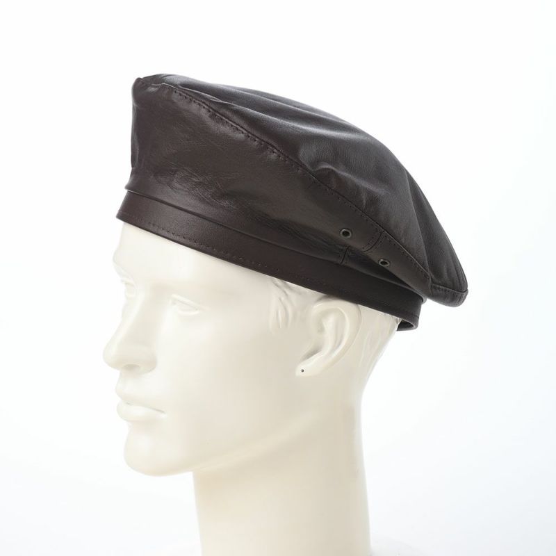 ステルコフスキーのベレー帽 Rebel Leather Beret（リベルレザー ベレー） ブラウン