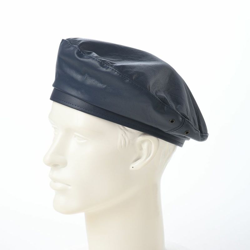 ステルコフスキーのベレー帽 Rebel Leather Beret（リベルレザー ベレー） ダークブルー