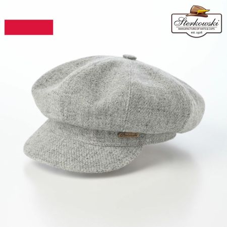 ステルコフスキーのマリンキャップ Big Apple Harris Tweed（ビッグアップル ハリスツイード） ライトグレー