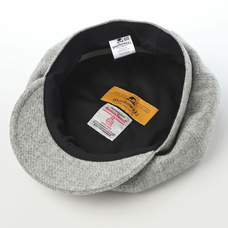 ステルコフスキーのマリンキャップ Big Apple Harris Tweed（ビッグアップル ハリスツイード） ライトグレー