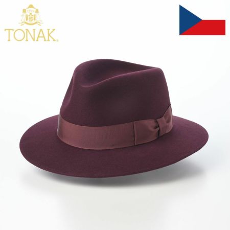 トナックのフェルトハット FEDORA ROUGE（フェドラ ルージュ） ワインレッド