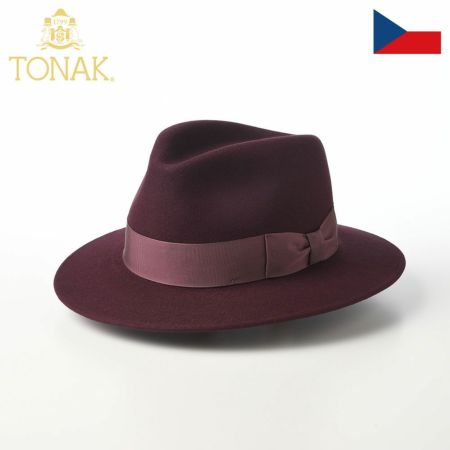 トナックのフェルトハット FEDORA ROUGE（フェドラ ルージュ） ワインレッド