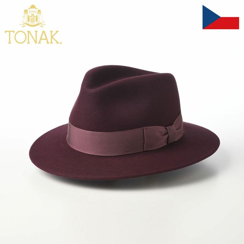 トナックのフェルトハット FEDORA ROUGE（フェドラ ルージュ） ワインレッド