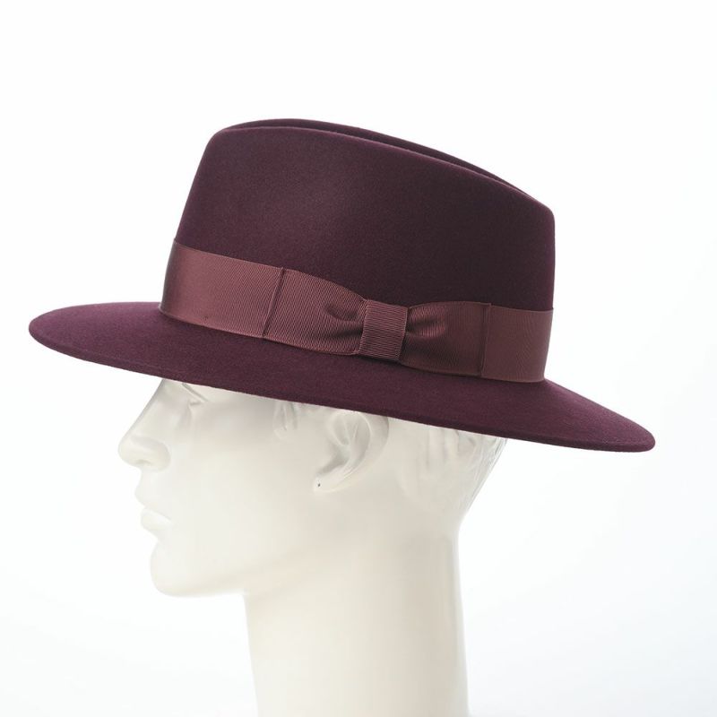 トナックのフェルトハット FEDORA ROUGE（フェドラ ルージュ） ワインレッド