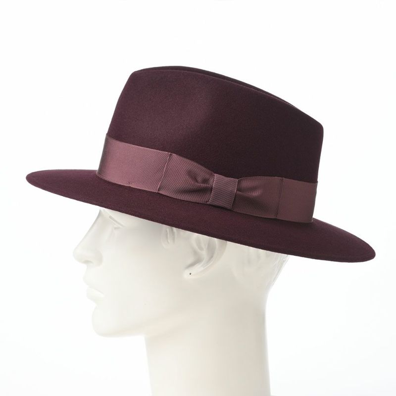 トナックのフェルトハット FEDORA ROUGE（フェドラ ルージュ） ワインレッド