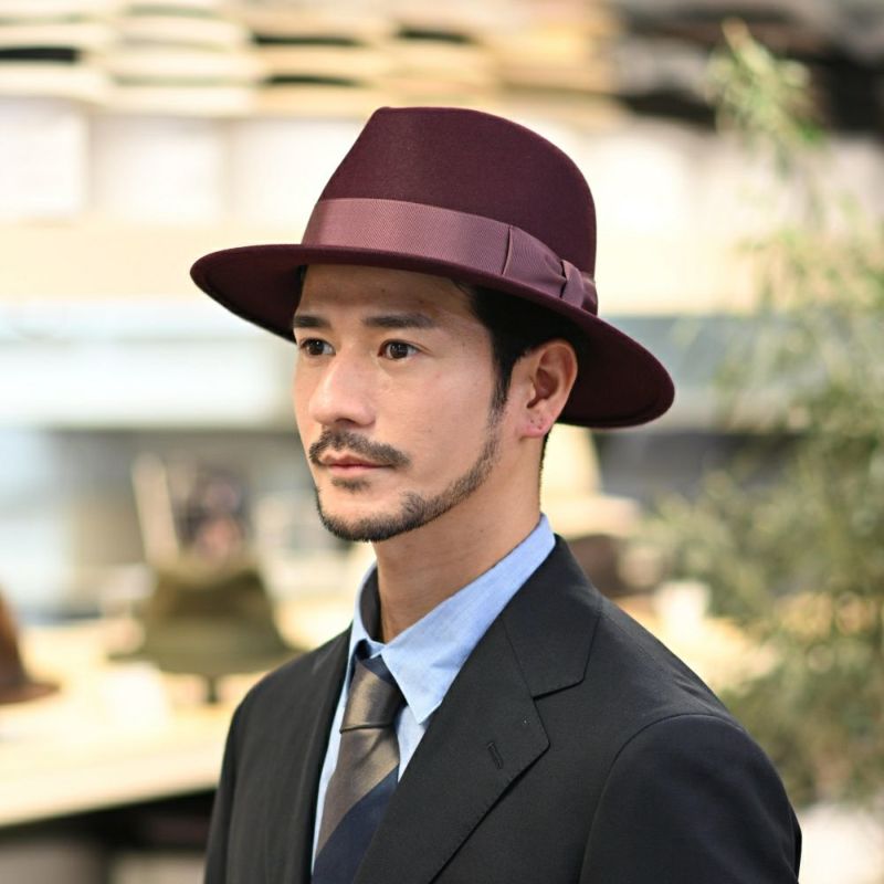 トナックのフェルトハット FEDORA ROUGE（フェドラ ルージュ） ワインレッド