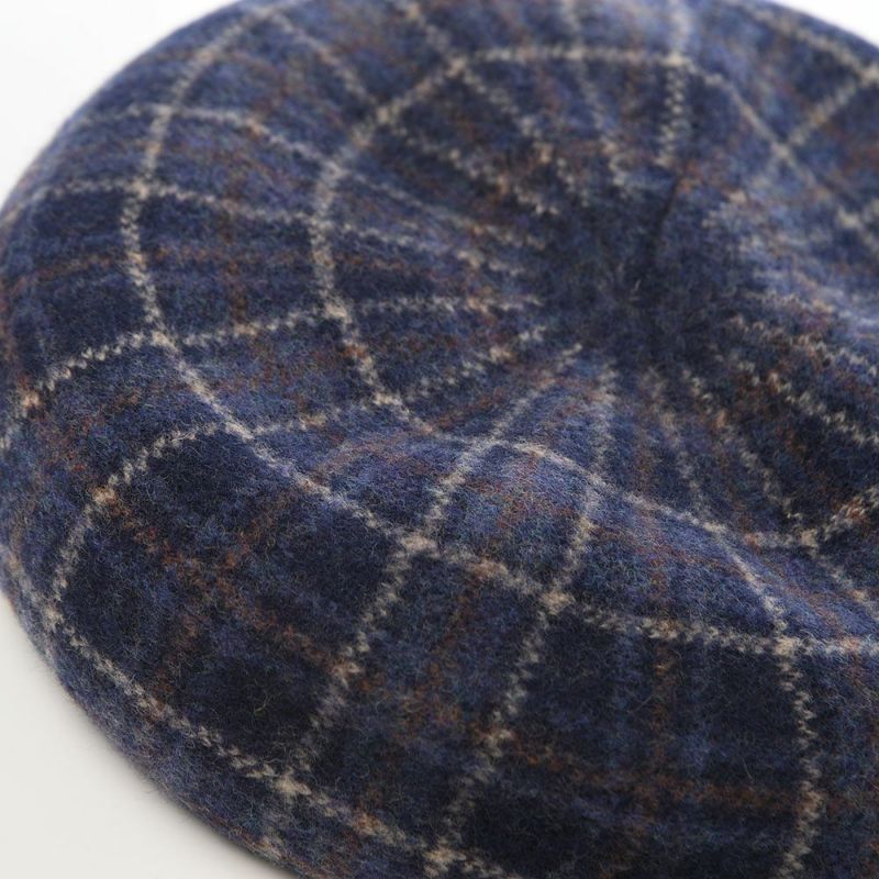 ダックスのベレー帽 Basque Beret Check（バスクベレー チェック） D9202 ブルータータン