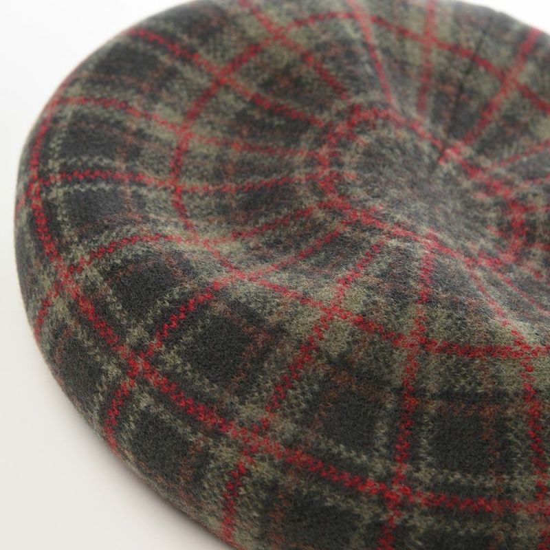 ダックスのベレー帽 Basque Beret Check（バスクベレー チェック） D9202 グリーンタータン