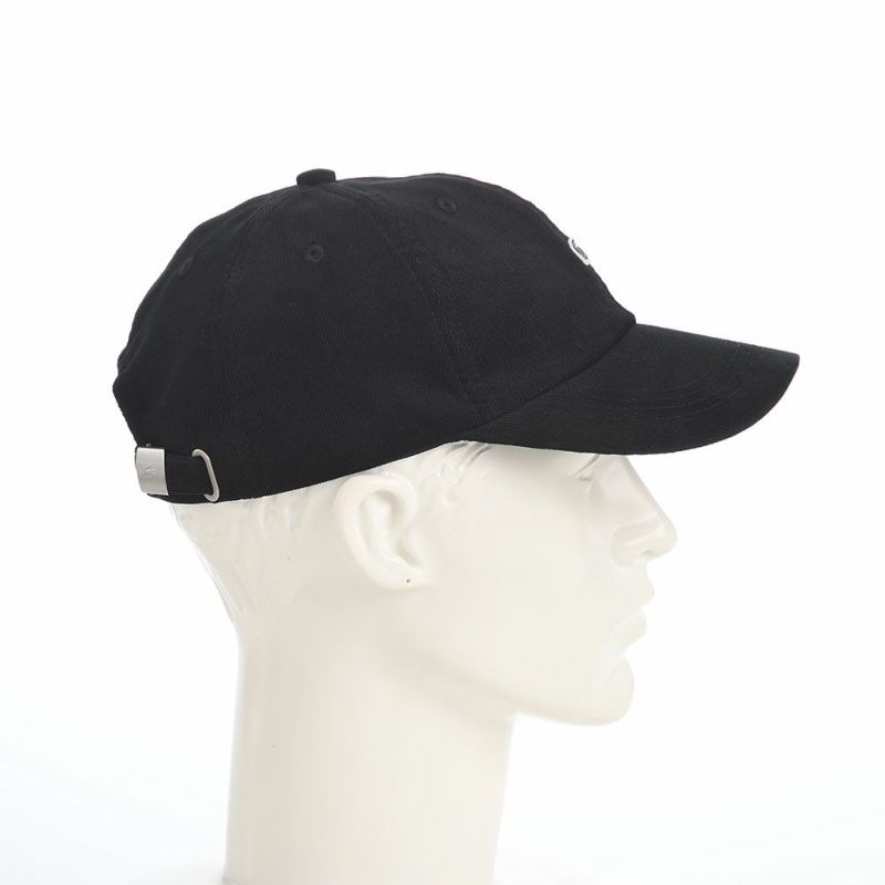 ラコステのキャップ ONE POINT CORDUROY CAP（ワンポイント コーデュロイキャップ） L1335 ブラック