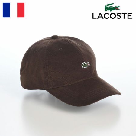 ラコステのキャップ ONE POINT CORDUROY CAP（ワンポイント コーデュロイキャップ） L1335 ブラウン