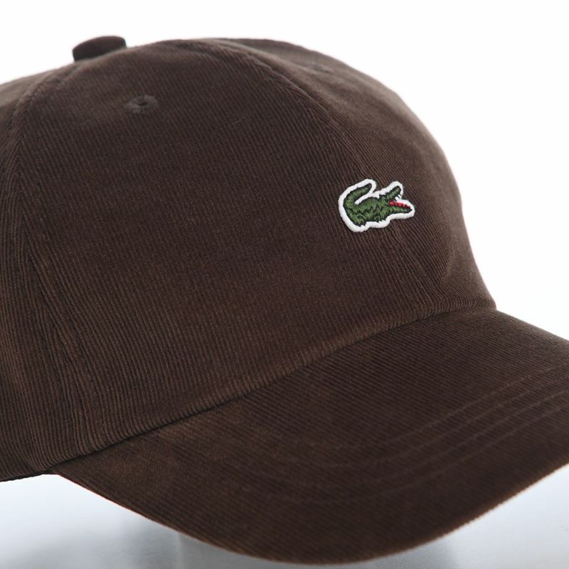 ラコステのキャップ ONE POINT CORDUROY CAP（ワンポイント コーデュロイキャップ） L1335 ブラウン