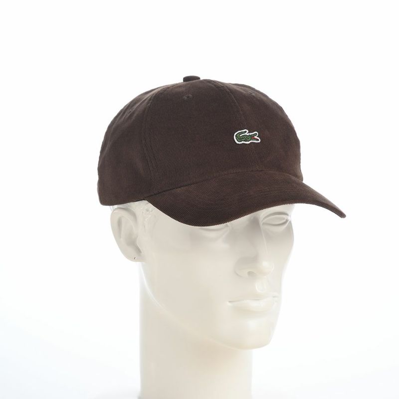 ラコステのキャップ ONE POINT CORDUROY CAP（ワンポイント コーデュロイキャップ） L1335 ブラウン