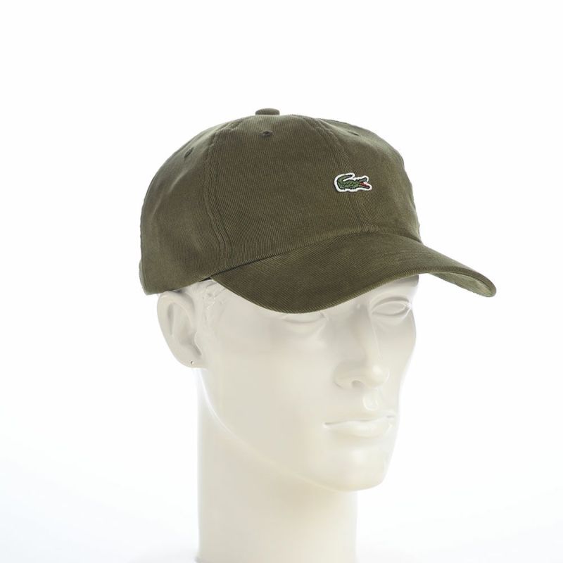 ラコステのキャップ ONE POINT CORDUROY CAP（ワンポイント コーデュロイキャップ） L1335 カーキ