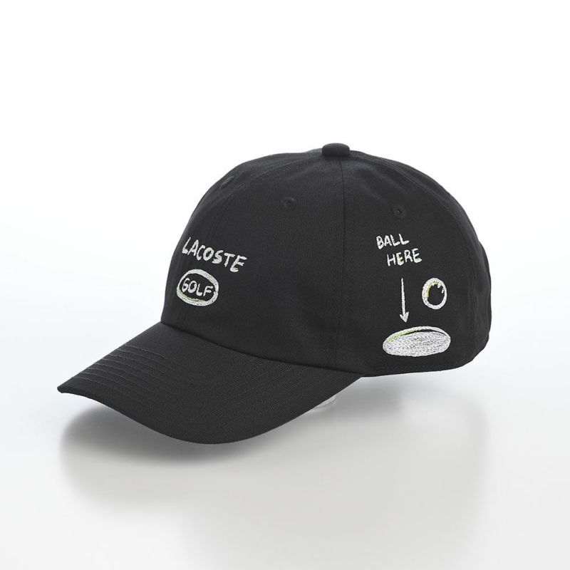 ラコステのキャップ GOLF GRAPHIC CAP（ゴルフグラフィックキャップ） L1345 ブラック